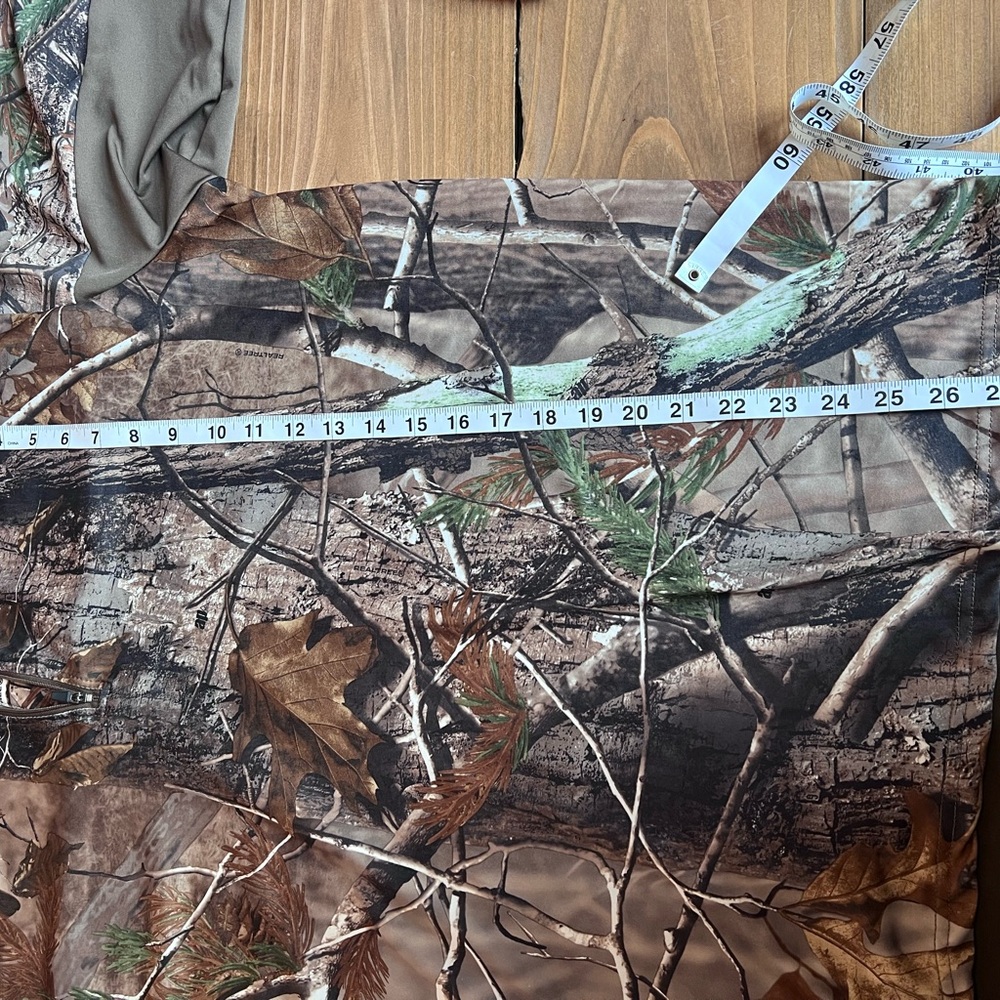 Realtree Men's XL Brown Camouflage Woodland Hunting Jacket 1/4 Zip - Picture 3 of 6